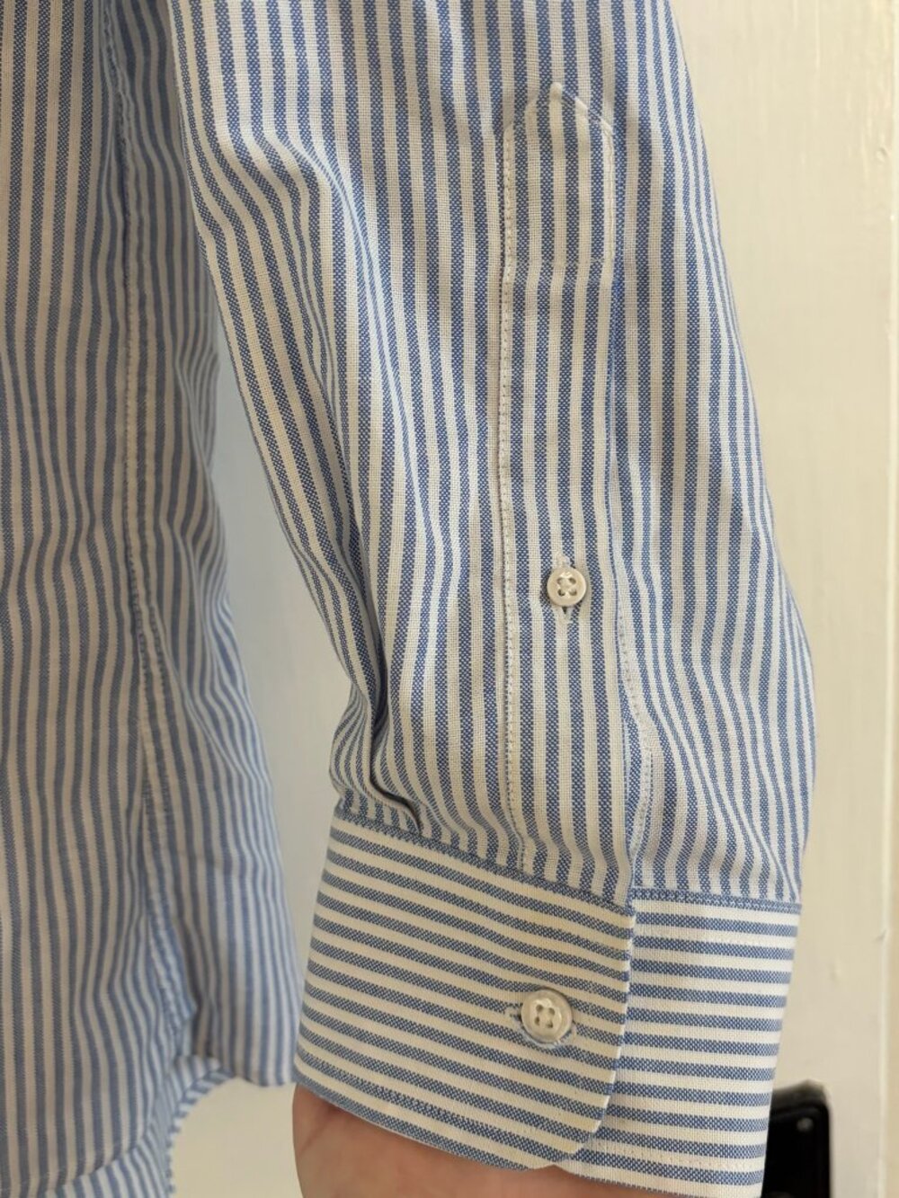 STAFFORD Wrinkle-Free striped oxford dress shirt - Picture 4 of 9